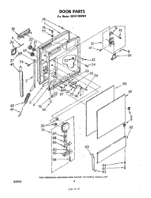 03 - Door parts for Whirlpool Dishwasher GSHF7804W1 from AppliancePartsPros.com