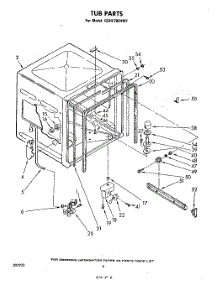 04 - Tub , Literature And Optional parts for Whirlpool Dishwasher GSHF7804W1 from AppliancePartsPros.com