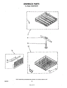 05 - Dishrack parts for Whirlpool Dishwasher GSHF7804W1 from AppliancePartsPros.com