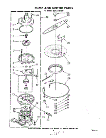 06 - Pump And Motor parts for Whirlpool Dishwasher GSHF7804W1 from AppliancePartsPros.com