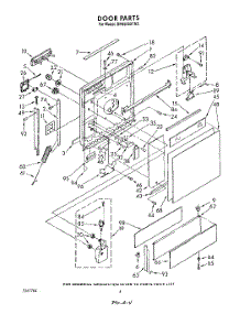 03 - Door parts for Whirlpool Dishwasher DP8500XTN3 from AppliancePartsPros.com