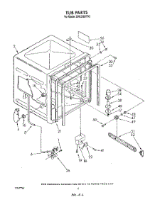 04 - Tub , Literature And Optional parts for Whirlpool Dishwasher DP8500XTN3 from AppliancePartsPros.com