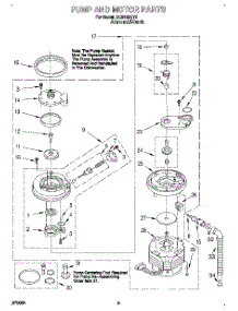 04 - Pump And Motor parts for Whirlpool Dishwasher DU9700XY2 from AppliancePartsPros.com