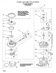 04 - Pump And Motor parts for Whirlpool Dishwasher DU8750XB0 from AppliancePartsPros.com