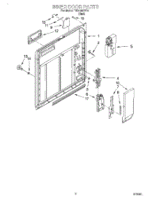 02 - Inner Door parts for Whirlpool Dishwasher TUD4000EB2 from AppliancePartsPros.com