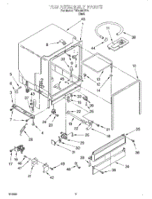 03 - Tub Assembly parts for Whirlpool Dishwasher TUD4000EB2 from AppliancePartsPros.com