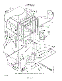 02 - Tub , Literature And Optional parts for Whirlpool Dishwasher DU9200XT2 from AppliancePartsPros.com