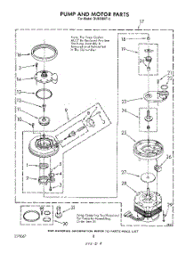 06 - Pump And Motor parts for Whirlpool Dishwasher DU9200XT2 from AppliancePartsPros.com