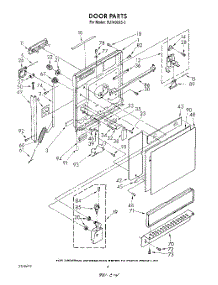 03 - Door parts for Whirlpool Dishwasher DU7400XS3 from AppliancePartsPros.com