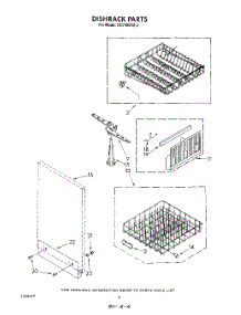 04 - Dishrack parts for Whirlpool Dishwasher DU7400XS3 from AppliancePartsPros.com