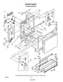 03 - Door parts for Whirlpool Dishwasher DU9700XR6 from AppliancePartsPros.com