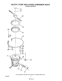 04 - Heater, Pump, And Lower Spray Arm parts for Whirlpool Dishwasher DU9700XR6 from AppliancePartsPros.com