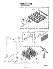 05 - Dishrack parts for Whirlpool Dishwasher DU9700XR6 from AppliancePartsPros.com