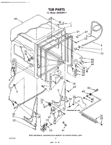 02 - Tub, Literature And Optional parts for Whirlpool Dishwasher SHU50043 from AppliancePartsPros.com
