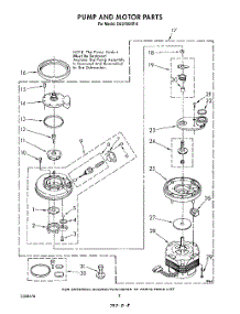 06 - Pump And Motor parts for Whirlpool Dishwasher DU9700XR6 from AppliancePartsPros.com