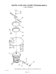 04 - Heater, Pump And Lower Spray Arm parts for Whirlpool Dishwasher DU7800XS0 from AppliancePartsPros.com
