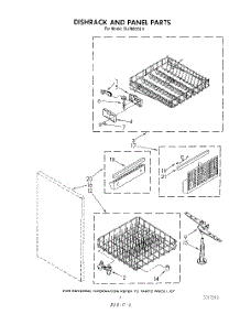 05 - Dishrack And Panel parts for Whirlpool Dishwasher DU7800XS0 from AppliancePartsPros.com