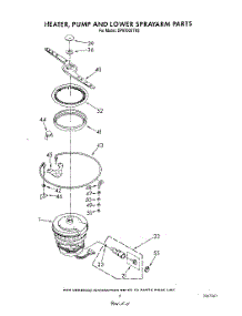 06 - Heater, Pump And Lower Spray Arm parts for Whirlpool Dishwasher DP8700XTN5 from AppliancePartsPros.com