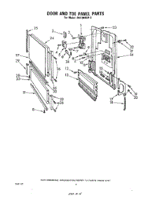 03 - Door And Toe Panel parts for Whirlpool Dishwasher DU1800XP0 from AppliancePartsPros.com
