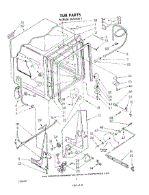 02 - Tub , Lit / Optional parts for Whirlpool Dishwasher DU7216XS1 from AppliancePartsPros.com