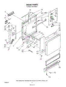 03 - Door parts for Whirlpool Dishwasher DU7216XS1 from AppliancePartsPros.com