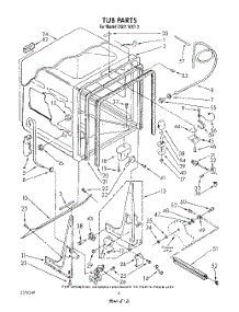 02 - Tub , Literature And Optional parts for Whirlpool Dishwasher DU8116XT3 from AppliancePartsPros.com
