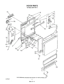 03 - Door parts for Whirlpool Dishwasher DU8116XT3 from AppliancePartsPros.com