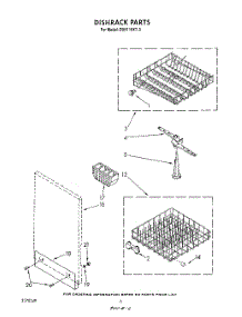 04 - Dish Rack parts for Whirlpool Dishwasher DU8116XT3 from AppliancePartsPros.com