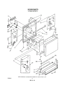 03 - Door parts for Whirlpool Dishwasher DU8750XT2 from AppliancePartsPros.com