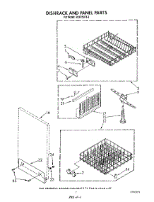 05 - Dishrack And Panel parts for Whirlpool Dishwasher DU8750XT2 from AppliancePartsPros.com