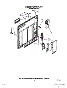 03 - Inner Door parts for Whirlpool Dishwasher DU8016XX1 from AppliancePartsPros.com