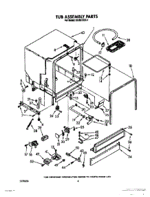 04 - Tub Assembly parts for Whirlpool Dishwasher DU8016XX1 from AppliancePartsPros.com