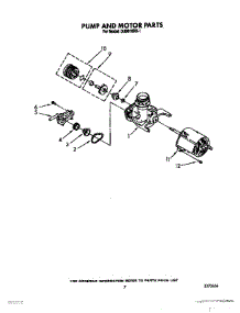 06 - Pump And Motor parts for Whirlpool Dishwasher DU8016XX1 from AppliancePartsPros.com