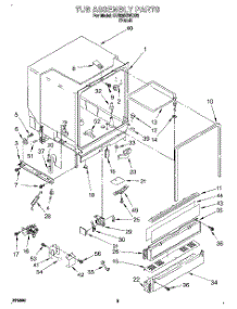 03 - Tub Assembly parts for Whirlpool Dishwasher DU925QWDB3 from AppliancePartsPros.com