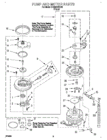 04 - Pump And Motor parts for Whirlpool Dishwasher DU925QWDB3 from AppliancePartsPros.com