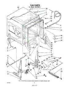 02 - Tub , Literature And Optional parts for Whirlpool Dishwasher SHU75042 from AppliancePartsPros.com