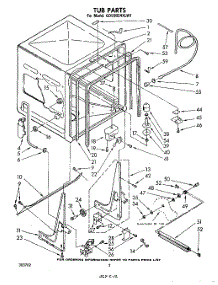 02 - Tub parts for Whirlpool Dishwasher GDU3024XLW1 from AppliancePartsPros.com