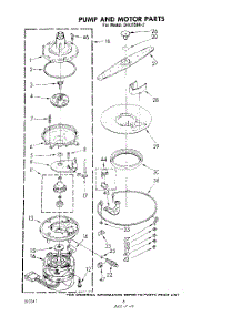 04 - Pump And Motor parts for Whirlpool Dishwasher SHU75042 from AppliancePartsPros.com