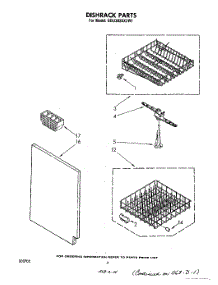 03 - Dishrack parts for Whirlpool Dishwasher GDU3024XLW1 from AppliancePartsPros.com