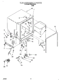 03 - Tub Assembly parts for Whirlpool Dishwasher DP8500XBN1 from AppliancePartsPros.com