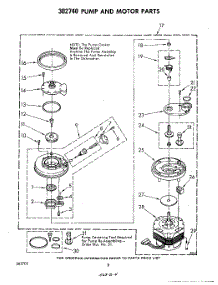 06 - 302740 Pump And Motor parts for Whirlpool Dishwasher GDU3024XLW1 from AppliancePartsPros.com