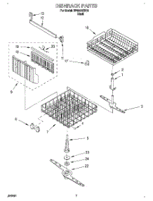05 - Dishrack, Lit / Optional parts for Whirlpool Dishwasher DP8500XBN1 from AppliancePartsPros.com