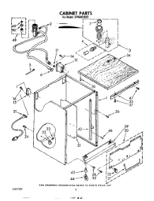 02 - Cabinet parts for Whirlpool Dishwasher DP6000XRP2 from AppliancePartsPros.com