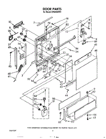 03 - Door parts for Whirlpool Dishwasher DP6000XRP2 from AppliancePartsPros.com