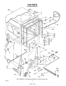 02 - Tub , Literature And Optional parts for Whirlpool Dishwasher DU5500XR0 from AppliancePartsPros.com