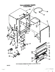 04 - Tub Assembly parts for Whirlpool Dishwasher DU9200XX1 from AppliancePartsPros.com
