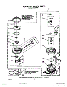 05 - Pump And Motor parts for Whirlpool Dishwasher DU9200XX1 from AppliancePartsPros.com