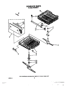 06 - Dishrack parts for Whirlpool Dishwasher DU9200XX1 from AppliancePartsPros.com