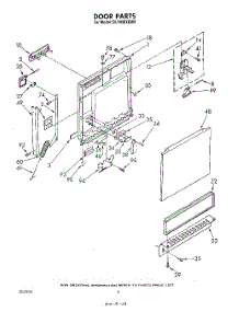 03 - Door parts for Whirlpool Dishwasher DU1098XRW0 from AppliancePartsPros.com