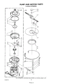 05 - Pump And Motor parts for Whirlpool Dishwasher DP3000XRN2 from AppliancePartsPros.com